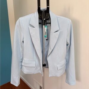 NWT Steve Madden Pale Blue Cropped Blazer Jacket